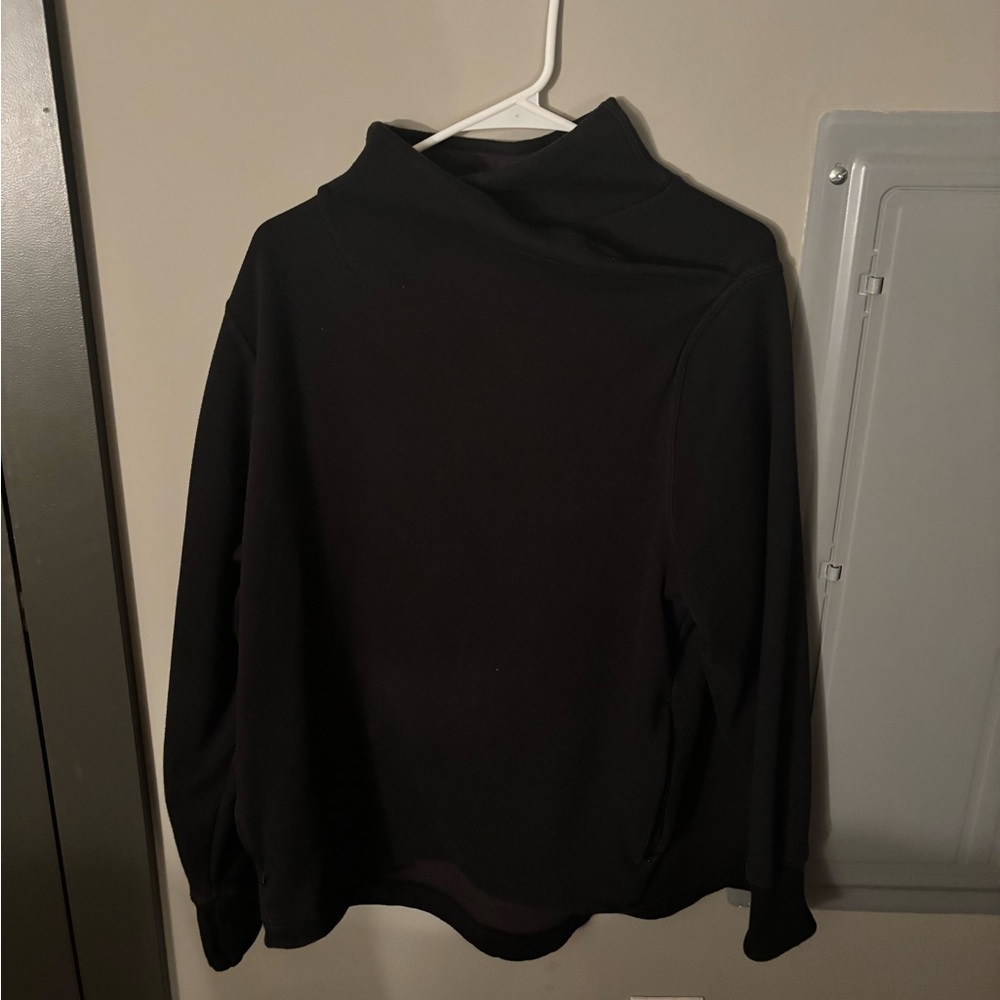 Athleta Women's Black Mock Cross Neck Sweater
